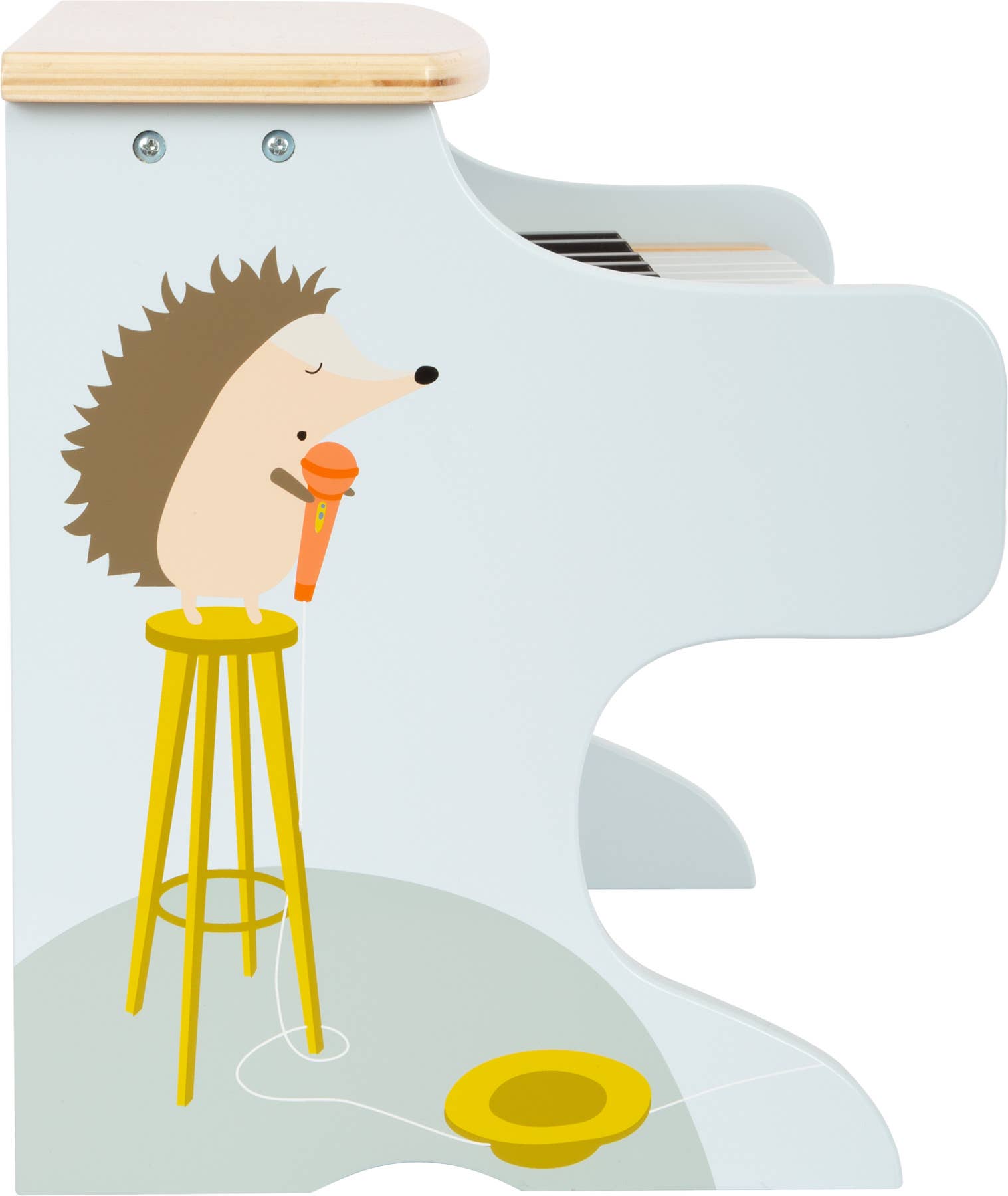 Piano infantil de madeira eletrónico