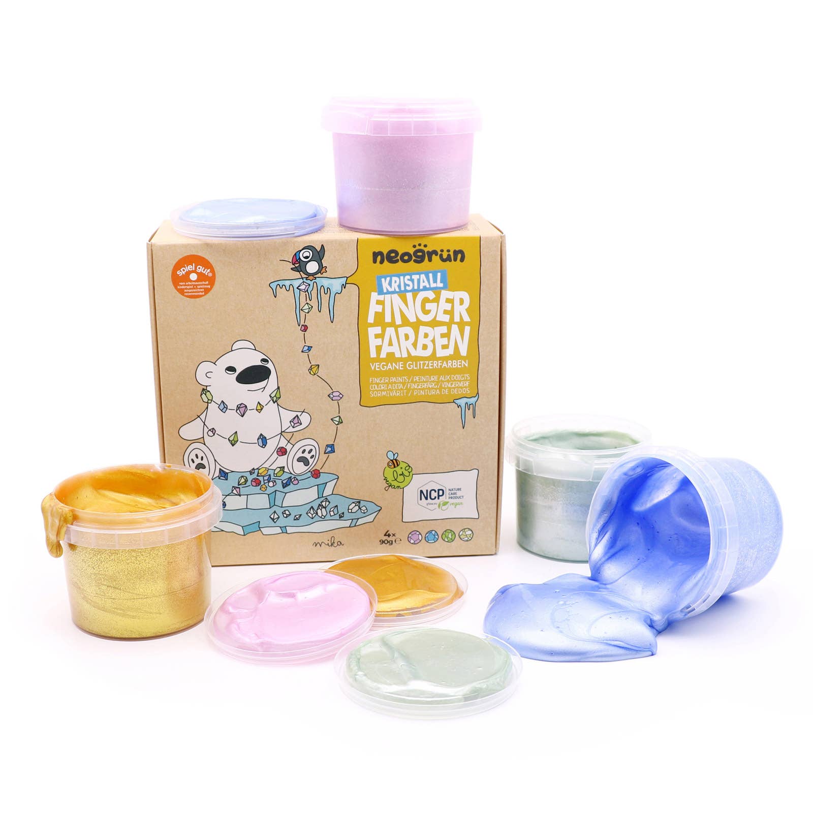 Conjunto de 4 tintas dedos BIO